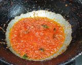 A picture of step 2 of Besan Chilla Curry.
