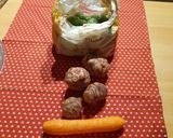 A picture of step 12 of Heritage chicken. Celeriac puree and mixed veg. Festive.