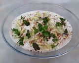 A picture of step 2 of Cucumber and flax seeds raita.