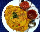 A picture of step 5 of Besan Sooji Nutri Roastie /Chilla.