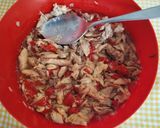 Foto del paso 3 de la receta Tortas de arroz y legumbres con caballa y pimientos en tiras