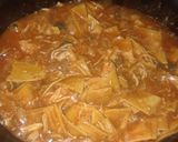 A picture of step 5 of Easy Crockpot Chicken Enchilada Casserole.
