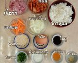 รูปขั้นตอนการทำที่ 1 ของ ข้าวหน้าเนื้อผัดกิมจิ