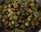 Dry okra curry(bhindi) recipe step 6 photo