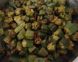 A picture of step 6 of Dry okra curry(bhindi).