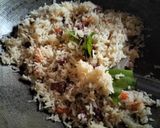 A picture of step 1 of Kerala style fried rice.