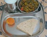 A picture of step 9 of Smoky Brinjal with Spinach (Green Olo Style).