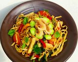 Foto langkah ke 5 dari resep Mie Goreng Petai (Bitter Bean Fried Noodles).