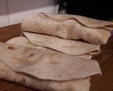 A picture of step 4 of Chicken salad wraps.