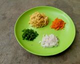 A picture of step 1 of Grated plantain in eggs #plantainrecipecontest#.