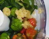 A picture of step 3 of Greenish rice n beans.