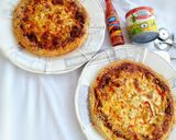 A picture of step 8 of Beef&chicken pizza.