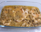 Foto del paso 9 de la receta: 120. Pechugas de pollo con guisantes y aceitunas