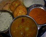 A picture of step 4 of Mysore masala dosa.