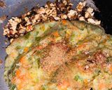 A picture of step 4 of Veg loaded paratha.