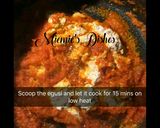 A picture of step 9 of Pounded Yam with Egusi Soup.