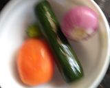 A picture of step 1 of Kachumbar.