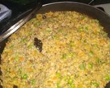 A picture of step 1 of Daliya khichdi with tomato rasam.