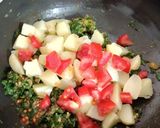 A picture of step 3 of Aloo methi ki sabji.