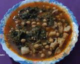 Foto del paso 9 de la receta: Potaje de garbanzos, espinacas y bacalao con toque picante