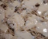 A picture of step 8 of Nut and Chicken Spaghetti.
