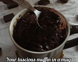 A picture of step 5 of Double Chocolate Muffin In A Mug | Easy Mug Recipe.