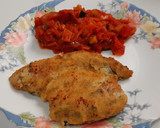 Foto del paso 4 de la receta: Filetes de cerdo empanados, con pisto