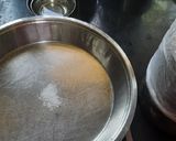 A picture of step 1 of Jowar Bhakri and pithla.
