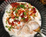A picture of step 9 of Sweet Potato Tikki Chaat.