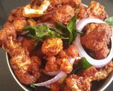 A picture of step 5 of Cauliflower chilli.