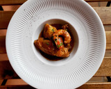 Foto del paso 14 de la receta: Mar y montaña de pollo, rape y gambas