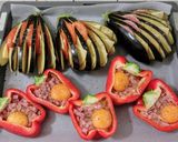 A picture of step 9 of Oven-Baked Stuffed Eggplants and Red Peppers.