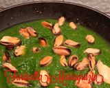 A picture of step 5 of Gourmet Risotto with Fresh Broccoli Purée and Mussels.