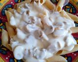 Foto del paso 4 de la receta: Pasta con salsa blanca y champiñones🍄