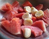 A picture of step 1 of Watermelon banana smoothie.