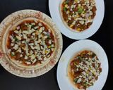 A picture of step 3 of Chicken tikka pizza.