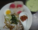 Foto langkah ke 8 dari resep Bubur ayam kuah soto medan #merahputih.