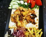 A picture of step 6 of Chicken Gyros.