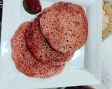 A picture of step 5 of Beetroot mini uttapam.