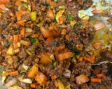 Gambar langkah 4 resipi Kebab Daging Tortilla.