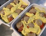 Une image de l'étape 4 de Noix de saint Jacques fraîches gratinées aux girolles sauce curry.