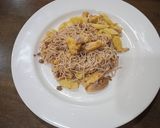 รูปขั้นตอนการทำที่ 4 ของ บะหมี่ผัด,ไข่เจียว,ข้าวโพดอ่อนคีโต