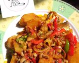 A picture of step 7 of Yam and beans porridge.
