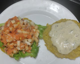 Foto del paso 6 de la receta: Arepa🥯de mazorca🌽rellena de pollo🍗, ensalada y salsa🍎tártara liviana🧆🥙🫓