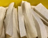 Hình bước làm 1 của món Đậu hũ cuộn rong biển