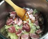 Une image de l'étape 10 de Soupe de pois chiches, carottes, poivron et lard.