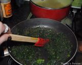 A picture of step 5 of Persian herb stew (Qormeh sabzi).