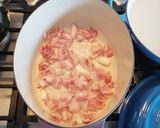 A picture of step 2 of Cheddar Carbonara.