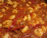 A picture of step 3 of Tex Mex prawns.