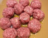 A picture of step 2 of M n Ms! Mushrooms and meatballs!.